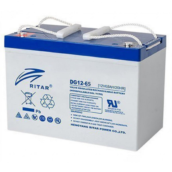 Bateria Gell Ritar DG12-65 12V 65Ah Terminal F5/F11 35x16.7x18.2cm