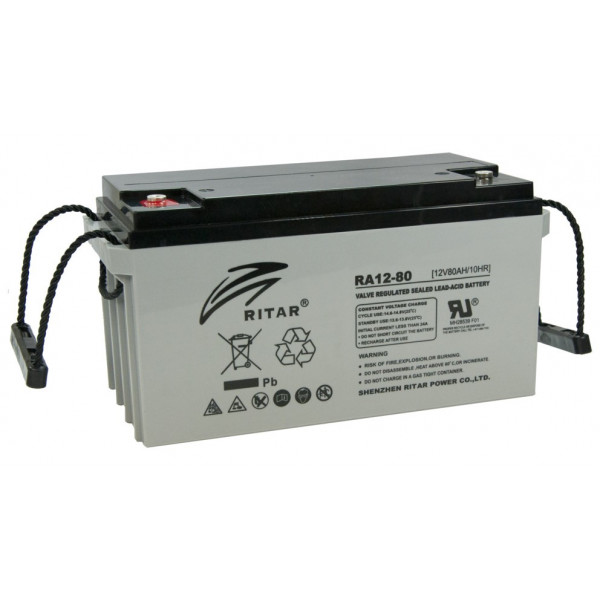 Bateria AGM VRLA Ritar RA12-80 12V 80Ah Terminal F5/F11 35x16.7x18cm