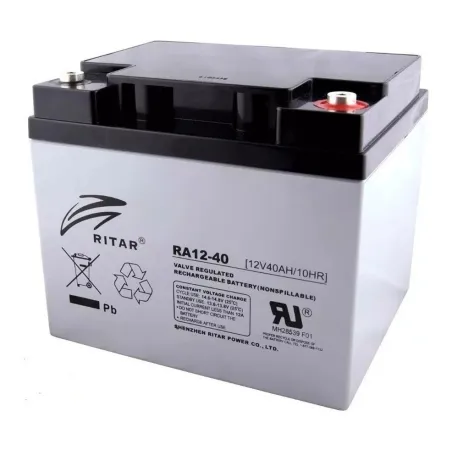  Bateria AGM Ritar RA12-40 12V 40Ah Terminal F4/F11 19.8x16.6x17.1cm 274.576271 Bateria AGM VRLA Ritar RA12-40 12V 40Ah Terminal