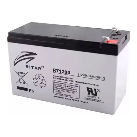  Bateria AGM Ritar RT1290 12V 9Ah Terminal F1/F2 15.1x6.5x9.4cm 64.40678 Bateria AGM VRLA Ritar RT1290 12V 9Ah Terminal F1/F2 15