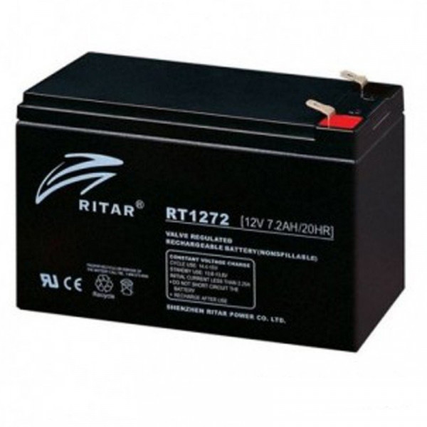 Bateria AGM VRLA Ritar RT1272 12V 7.2Ah Terminal F1/F2 15.1x6.5x9.4cm
