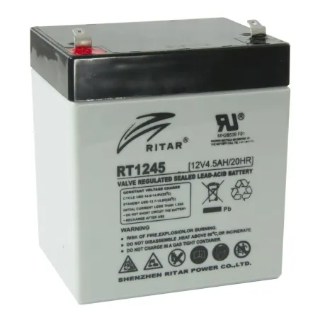 Bateria AGM VRLA Ritar RT1245 12V 4.5Ah Terminal F1/F2 9x7x10.1cm