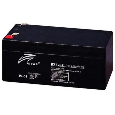  Bateria AGM Ritar RT1232 12V 3.2Ah Terminal F1 13.4x6.7x6cm 43.220339 Bateria AGM VRLA Ritar RT1232 12V 3.2Ah Terminal F1 13.4x