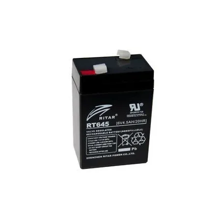  Bateria AGM Ritar RT645 6V 4.5Ah Terminal F1 7x4.7x9.9cm 18.644068 Bateria AGM VRLA Ritar RT645 6V 4.5Ah Terminal F1 7x4.7x9.9c