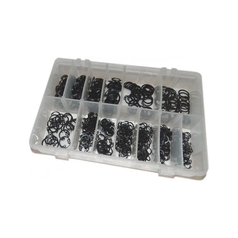 Anillos SNAP Ring Seguros Circlip Seeger GE-229 kit 300 piezas 4 Tamaños Internos y Externos