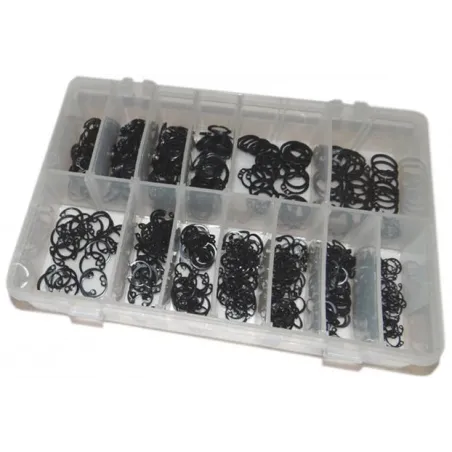 Anillos SNAP Ring Seguros Circlip Seeger GE-229 kit 300 piezas 4 Tamaños Internos y Externos