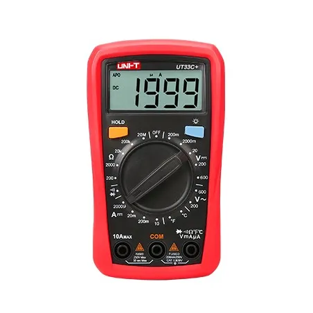 Multimetro Mini Digital UNI-T UT-33C+ ACDC600V 10A Resistencia Temperatura Diodo Continuidad UNI-T-Multimetro Mini Digital UNI-T