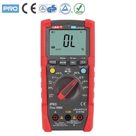 Multimetro Digital UNI-T UT-191T True RMS ACDC600V 20A IP65 Resistencia Capacitancia Frec Temp Diodo Continuidad UNI-T-Multimetr