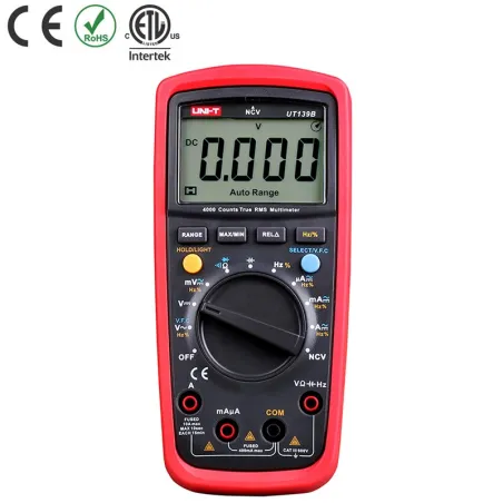 Multimetro Digital UNI-T UT-139B NCV Autorango True RMS ACDC600V 10A Resistencia Diodo Continuidad UNI-T-Multimetro Digital UNI-