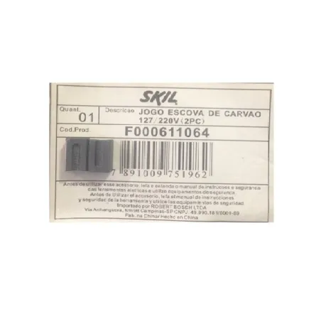  Escobillas Carbones Skil 7232, Skil F000611064 18.050847 Carbones de Repuesto Skil 7232, Skil F000611064  F000.611.064-000 1 Sk