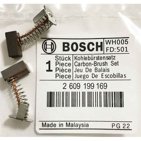 Carbones de Repuesto GDR GDS GDX IW V-LI, Bosch 2609199169
