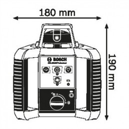 Nivel Laser Giratorio Bosch GRL 300 HV PROF, 5/8" 300m con receptor, líneas precisas y nítidas con Accesorios