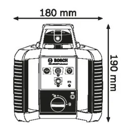 Nivel Laser Giratorio Bosch GRL 300 HV PROF, 5/8" 300m con receptor, líneas precisas y nítidas con Accesorios Bosch-Nivel Laser 