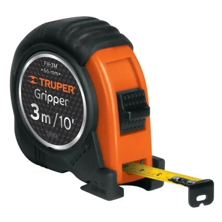  Winchas Flexometro Gripper 3M MedicionAmbosLados TPR ABS Truper 14578 7.118644 Wincha Flexometro Gripper 3 Metros, contra impac