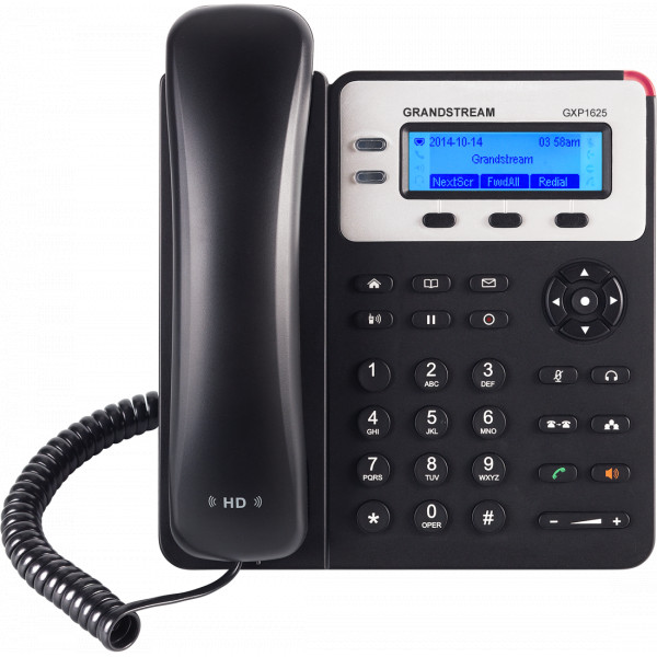Telefono IP - Grandstream GXP-1625, 2 líneas, LCD 132X48, 8BLF, 10/100 Poe Integrado, Audio HD