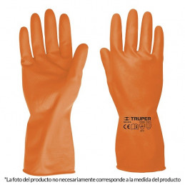 Guantes de Latex  Talla CH, Interior Afelpado 0.35mm para detergentes y quimicos, GU-311 13296 Truper