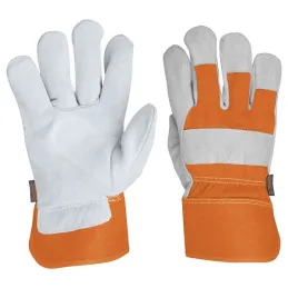  Guantes de Carnaza Talla G Loneta puño de Seguridad, uso general, GUX-BOVA 15245 Truper 10.762712 Guantes de Carnaza y Loneta, 