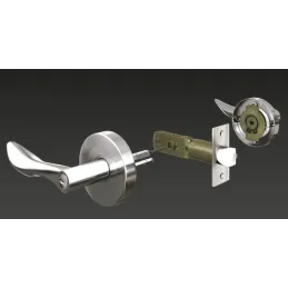 Cerradura Manija Onda Forte Acero Inox para Dormitorios o Afines Forte-Cerradura Manija Onda Forte Acero Inox para Dormitorios o