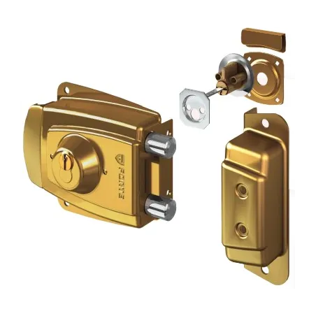  Cerradura Forte Blindada California Dorado 3Golpes 3Llaves 2Pivotes CSN PP Madera Metal 89.830508 Cerradura Forte Blindada Cali