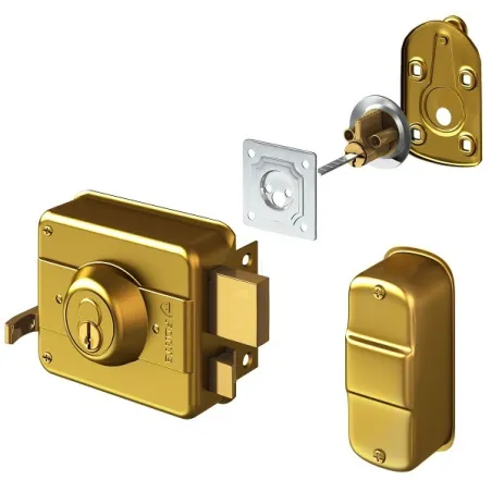  Cerradura Forte Clasica 226 Dorado 3Golpes 3Llaves 1Barra CSN Ext Madera Metal 68.644068 Cerradura Forte Clasica 226 Dorado 3Go