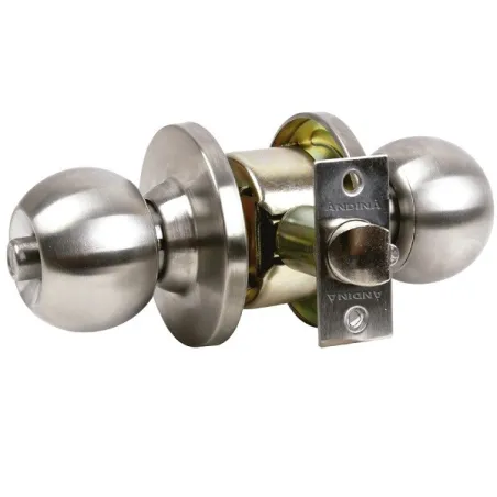  Cerradura Pomo Forte Andina AI-017 Acero Inox BInterno Para Dormitorio 29.661017 Cerradura Pomo Forte Andina 017 Acero Inox BIn