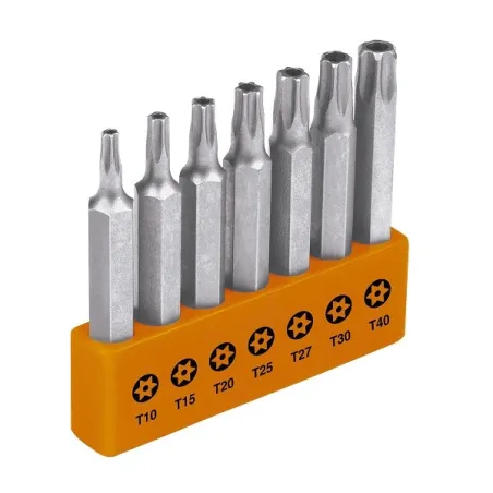  Juego de 7 puntas Torx con seguro, Largo2", P7-20TS 17813 Truper 6.101695 Puntas para desarmador Juego de 7 puntas Torx con seg