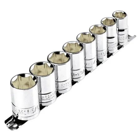  Juego de 8 dados Milimetrico 13 mm a 24 mm, encastre 1/2", en acero al carbono, JD-1/2X9mm-P 21176 Pretul 29.661017 Juego de 8 