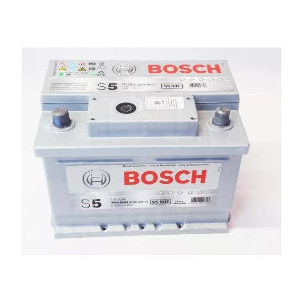 Bateria Automoviles Bosch S560E 13Placas 60AH + - RC85m CCA450 24.2x17.5x17.5cm