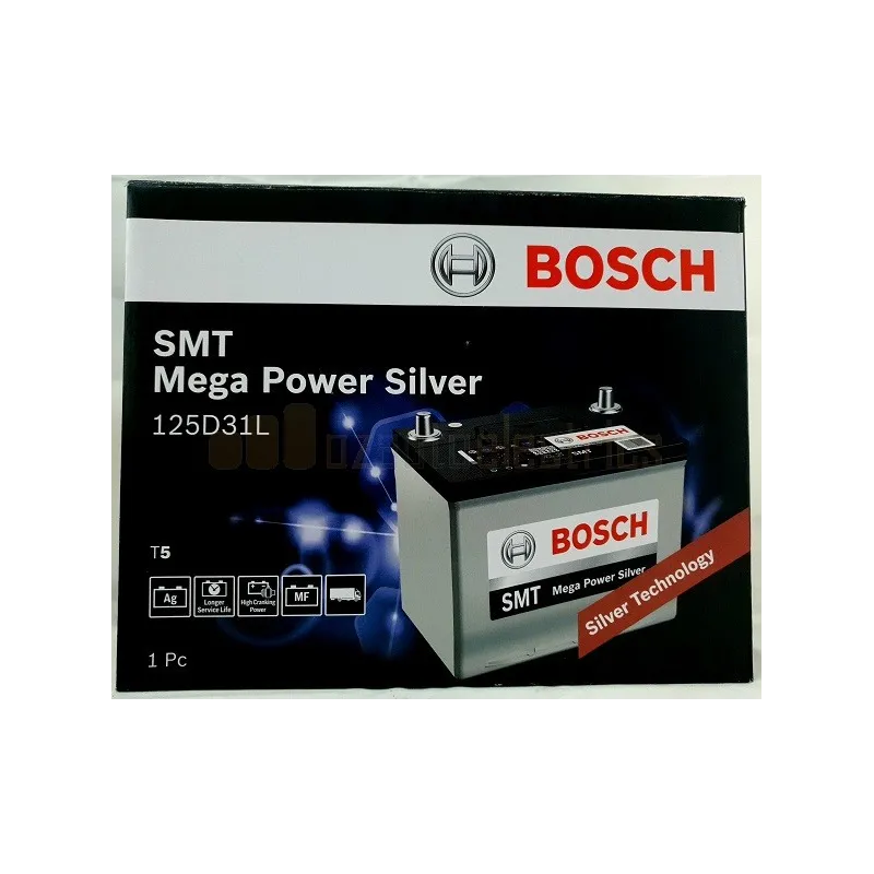 Bateria Automoviles Bosch 125D31L 17Placas 94AH - + RC165m CCA760 30.6x17.3x22.5cm