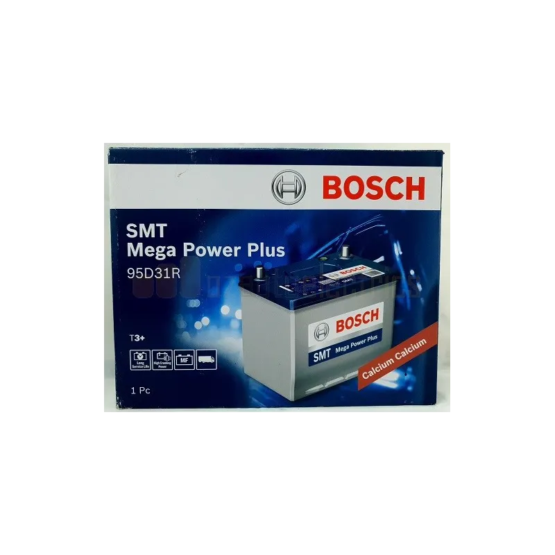 Bateria Automoviles Bosch 95D31R BHD (NX120-7) 17Placas 90AH - + RC145m CCA730 30.3x17.3x22.5cm