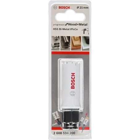  Sierras Copa Progressor Cobaltada Bosch 13/16" - 21mm Bimetal Power Change 2608594200 40.677966 Sierra Copa Progressor Cobaltad