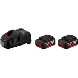 Bateria Kit 2 Baterias GBA 18V 3.0Ah + Cargador Rapido GAL 1880 CV Bosch 1600A015TC Bosch-Bateria Li-Ion Bosch Kit 2 Baterias GB