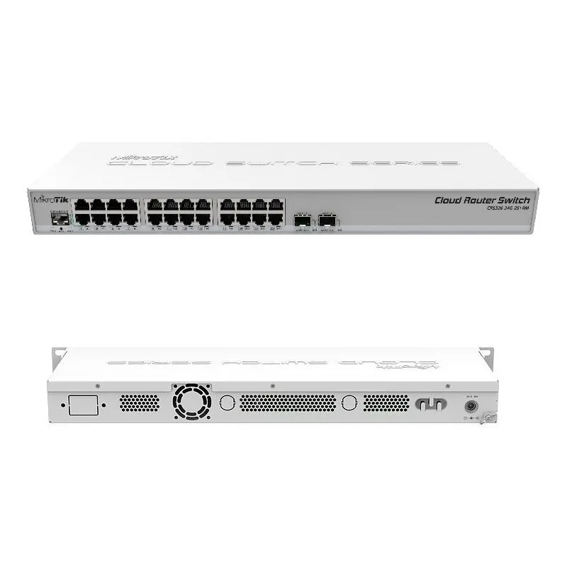 Cloud Router Switch Mikrotik CRS326-24G-2S+RM 24Port Gigabit 2SFP+ RouterOS L5