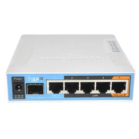  Router Mikrotik HAP AC RB962UIGS-5HACT2HNT 5Port Gigabit Dual Band 802.11ac/a/n/b/g USB 541.525424 Router Mikrotik HAP AC RB962