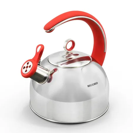  Tetera Red Plus 2.5L Acero Inoxidable con Pito Silbador, 1270040021 Record 200 Tetera Red Plus 2.5L Acero Inoxidable con Pito S