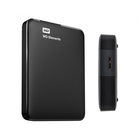 Disco duro externo Western Digital Elements Portable, 1TB, USB 3.0, negro