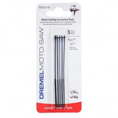  Sierra Dremel MS53-01, 5Piezas Para Moto Saw Metal 42.372881 Segueta Hoja Dremel MS53, Para Caladora uso corte Cortar Metal, La