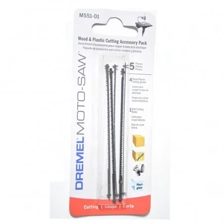  Sierra Dremel MS51-01, 5Piezas Para Moto Saw Madera Y Plástico 44.067797 Sierra Dremel MS51-01, 5Piezas Para Moto Saw Madera Y 