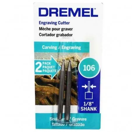  Cortador Grabador Dremel 106, 1/16" 1.6mm 2Piezas Punta Redonda Tallado Grabado 15.932203 Cortador Grabador Dremel 106, 1/16" 1