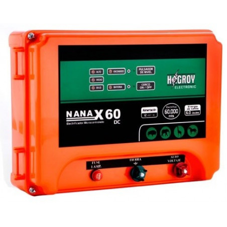 Cerco electrico Ganadero Hagroy Hagroy NANAX-80 Electrificador 80km 3Niveles 12VDC