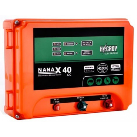 Cerco electrico Ganadero Hagroy NANAX-40D Electrificador 40km 3Niveles Dual 220V 12VDC