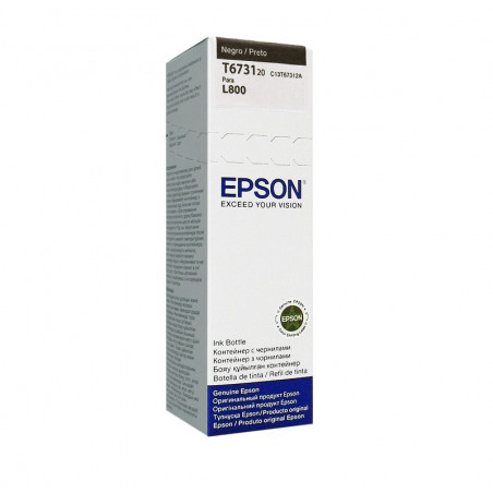 Botella de tinta EPSON 673 (T673120) Negro, contenido 70ml para L800