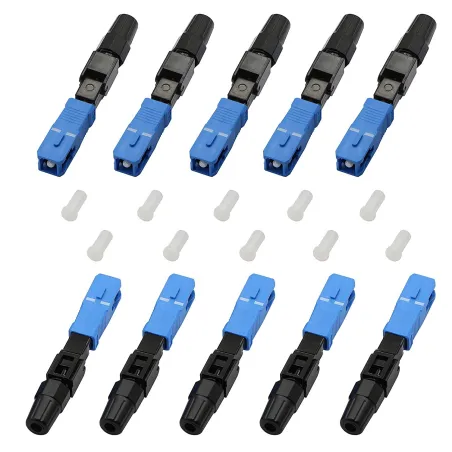 Conector Rapido de fibra optica SC UPC 10PCS FTTH Fast Quick Connector Single Mode SC