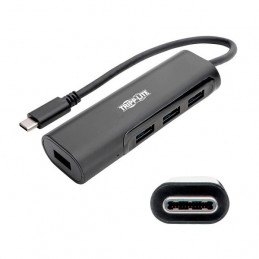 Hub USB Type-C, portatil Tripp-Lite U460-004-4AB, 4 Puertos USB 3.1, Thunderbolt, 5Gbps