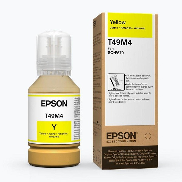 Tintas Botella Epson T49M120 Amarillo Dye-Sublimation 140m T49M
