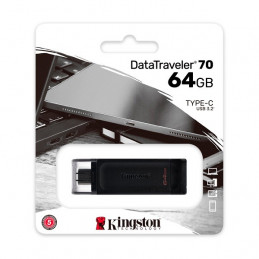 Memoria Flash USB Kingston DataTraveler 70, 64GB, USB-C 3.2 Gen1