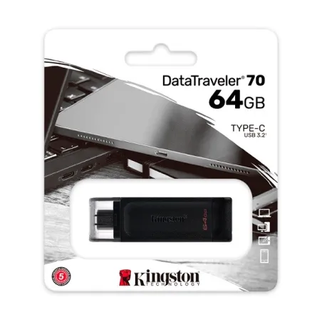  Memoria Flash USB Kingston DataTraveler 70, 64GB, USB-C 3.2 Gen1 20.338983 Memoria Flash USB Kingston DataTraveler 70, 64GB, US