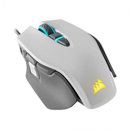 Mouse USB Corsair M65 RGB Elite FPS Gaming, 18000dpi 9 botones blanco