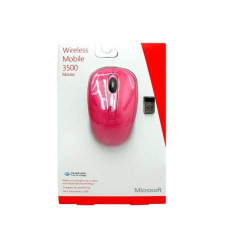 Mouse Inalambrico Microsoft Mobile 3500 1000dpi rosado BlueTrack