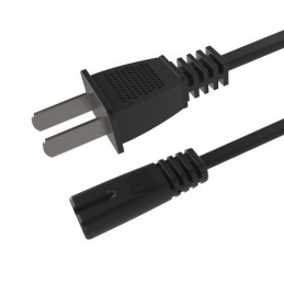 Cable de Alimentacion Xtech XTC-110 NEMA de 2 clavijas a conector hembra 2 ranuras 1.8m